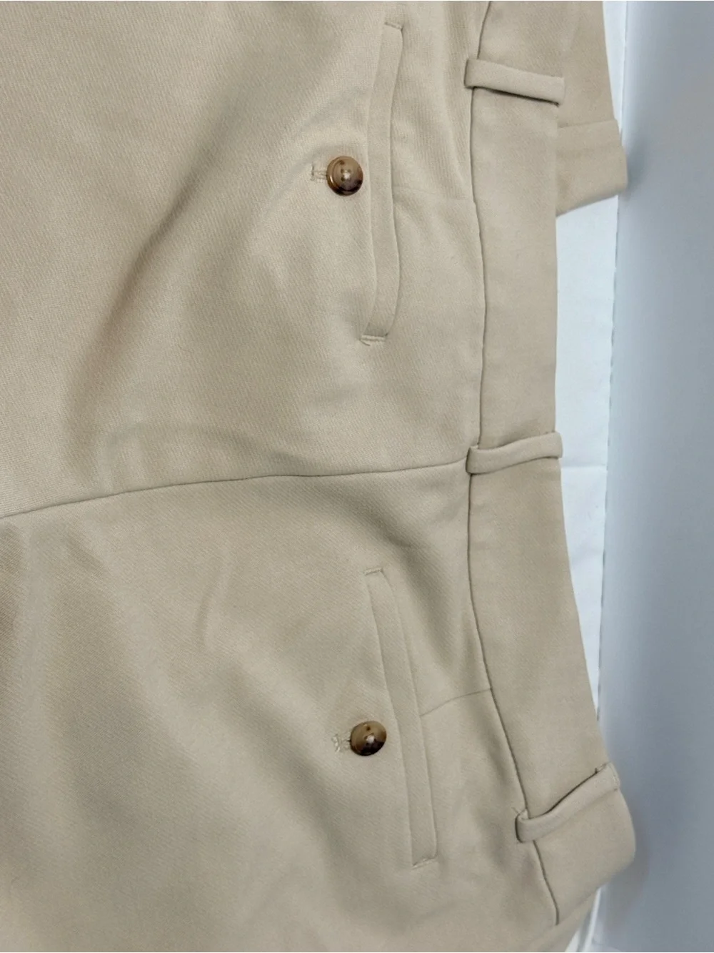 LOFT Beige/Tan Trousers with Button Front